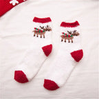1 Pair Unisex Christmas Socks Santa Claus For Man Woman Lady Thickness Cotton Knit Xmas Funny Socks Elk Santa Stockings