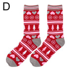 1 Pair Unisex Christmas Socks Santa Claus For Man Woman Lady Thickness Cotton Knit Xmas Funny Socks Elk Santa Stockings