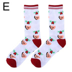 1 Pair Unisex Christmas Socks Santa Claus For Man Woman Lady Thickness Cotton Knit Xmas Funny Socks Elk Santa Stockings