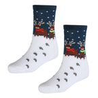 1 Pair Unisex Christmas Socks Santa Claus For Man Woman Lady Thickness Cotton Knit Xmas Funny Socks Elk Santa Stockings