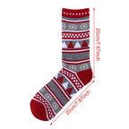 1 Pair Unisex Christmas Socks Santa Claus For Man Woman Lady Thickness Cotton Knit Xmas Funny Socks Elk Santa Stockings