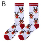 1 Pair Unisex Christmas Socks Santa Claus For Man Woman Lady Thickness Cotton Knit Xmas Funny Socks Elk Santa Stockings
