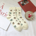 1 Pair Unisex Christmas Socks Santa Claus For Man Woman Lady Thickness Cotton Knit Xmas Funny Socks Elk Santa Stockings