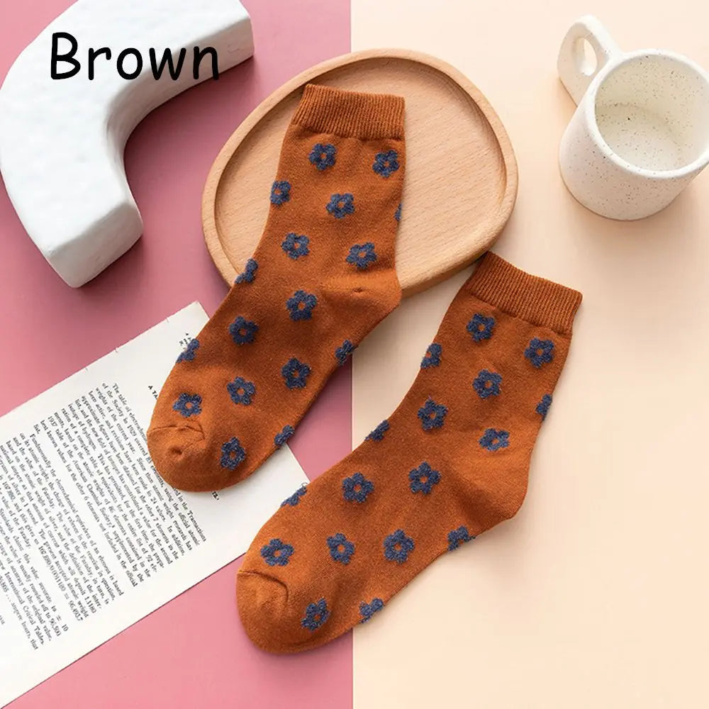 1 Pair Unisex Christmas Socks Santa Claus For Man Woman Lady Thickness Cotton Knit Xmas Funny Socks Elk Santa Stockings