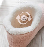 2025 Winter Warm Shoes Woman Men Indoor Slippers Soft Plus Couples Home Floor Snow Boots Anti-slip Female House Footwear