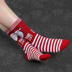 1 Pair Unisex Christmas Socks Santa Claus For Man Woman Lady Thickness Cotton Knit Xmas Funny Socks Elk Santa Stockings