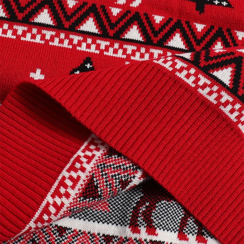 Pull Famille Rouge - Noël