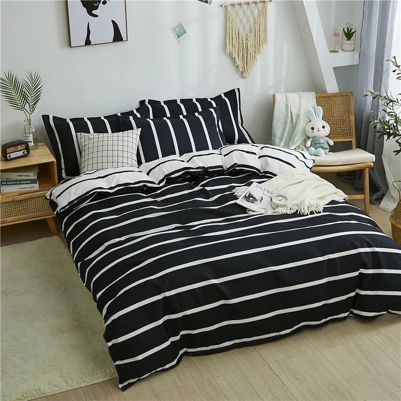 Fall Simple plaid Style Duvet Cover 220x240 Quilt Cover 1PCS Comforter Covers for double twin queen king bed size Plaid bedding