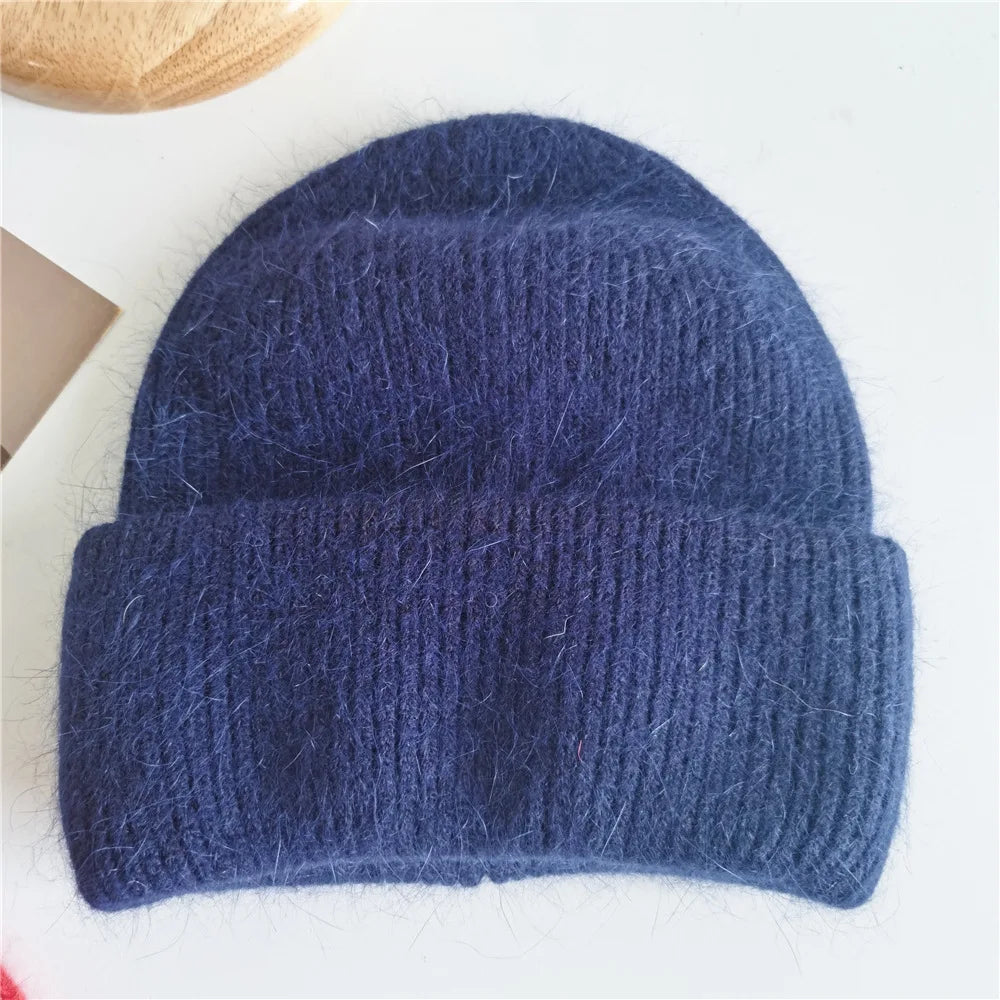 Knitted Winter Hats for Women Men Lover Couple Chirstmas Snow Beanie Retro  Baggy Pompom Thick Warm Cap