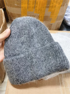 Knitted Winter Hats for Women Men Lover Couple Chirstmas Snow Beanie Retro  Baggy Pompom Thick Warm Cap