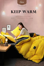 Winter Warm Velvet Duvet Cover Couple 2 People Double Quilt Cover 150/180/200/220 Bedding Twin Queen King Comforter Duvet Covers