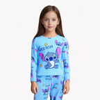 Kids Stitch Pajamas for Boys Girls Home Wear Kids Casual Sleepwear Long Sleeve Pajamas Bottoms Suit Christmas Gifts