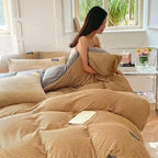 Winter Warm Velvet Duvet Cover Couple 2 People Double Quilt Cover 150/180/200/220 Bedding Twin Queen King Comforter Duvet Covers