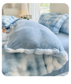 2025 New Class A Bubble Rabbit Fleece Quilt Cover  Thicken The Warm Duvet Cover in Autumn and Winter Skin-friendly Bedding