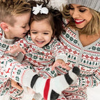 Christmas 2025 Family Matching Outfits Allover Print Mom Dad Kids 2 Pieces Pajamas Set Sleepwear Baby Romper Xmas Look Pyjamas