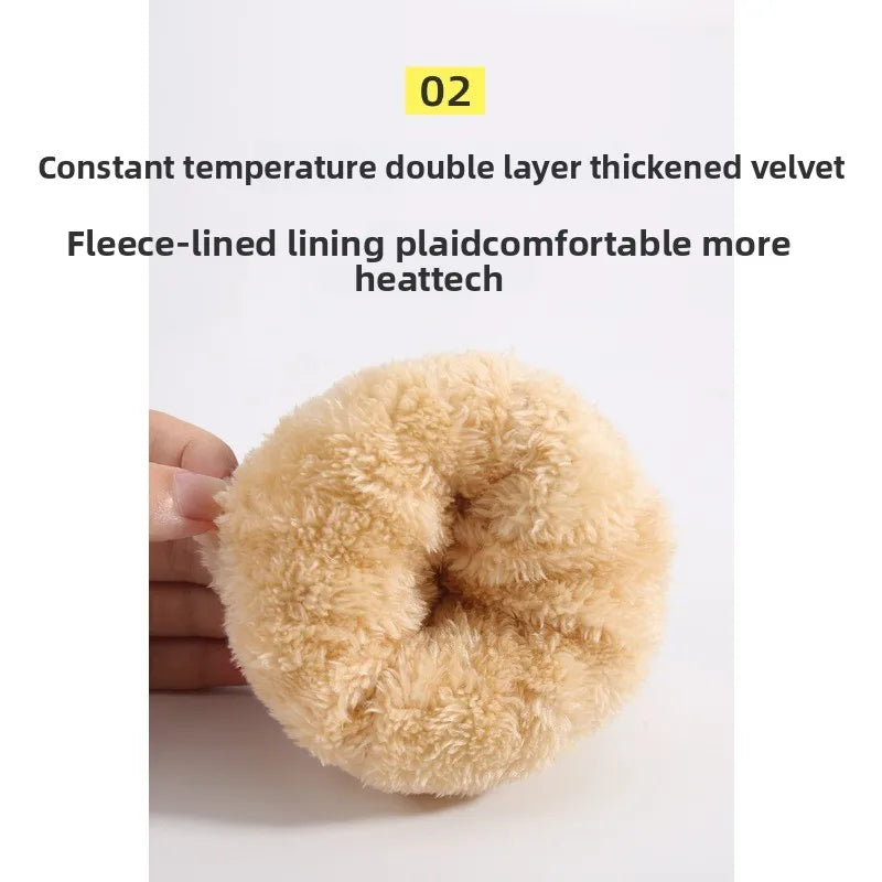 Christmas Double-layer Touch Screen Gloves Thickened Knitted Gloves Outdoor Winter Cold Resistant and Warm Gloves