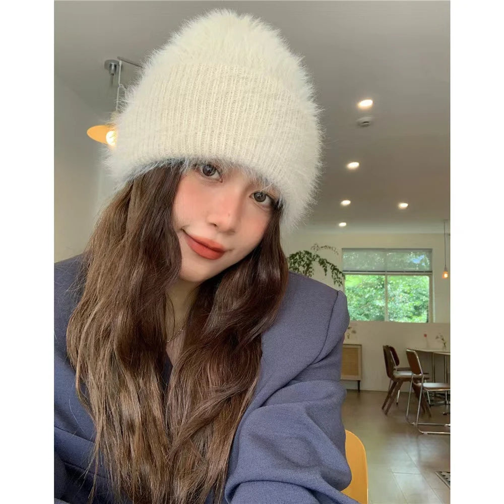 Candy Color Winter Hats Woman Cozy Knitted Beanie Women Keep Warm Soft Slouchy Baggy Cap Female Christmas Gift Fashion Casual