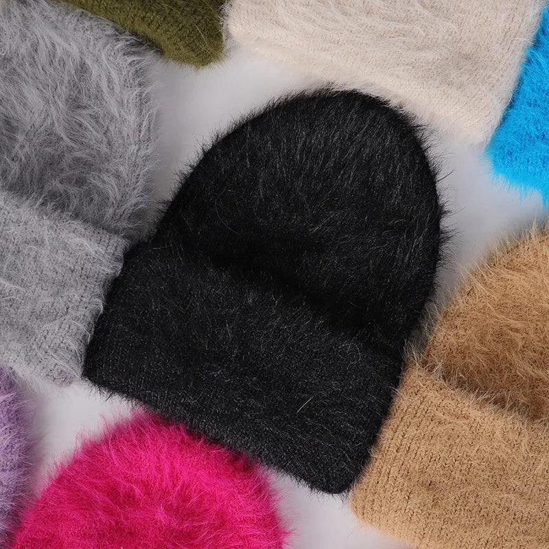 Candy Color Winter Hats Woman Cozy Knitted Beanie Women Keep Warm Soft Slouchy Baggy Cap Female Christmas Gift Fashion Casual