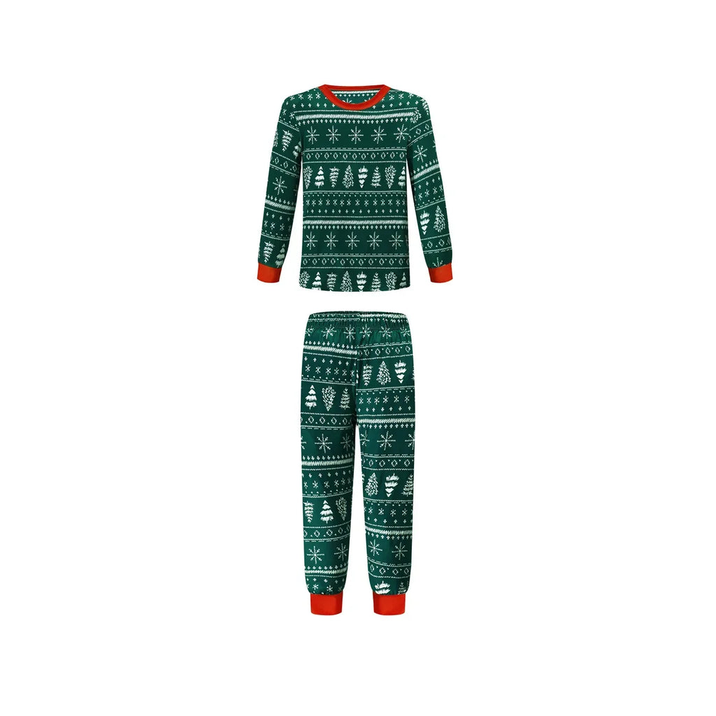 Christmas 2025 Family Matching Outfits Allover Print Mom Dad Kids 2 Pieces Pajamas Set Sleepwear Baby Romper Xmas Look Pyjamas