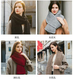 Hand Knitted Chunky Yarn Plain Scarf for Women Winter Thick Warm Soft Wool Like Scarf Fashion Long Scarves Casual Outdoor Travel