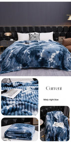 High Quality Blanket for Beds Tie Dyeing Warm Manta Single/Queen/King Flannel Fleece Thow Blanket Thick Warm Plaids Sofa Blanket