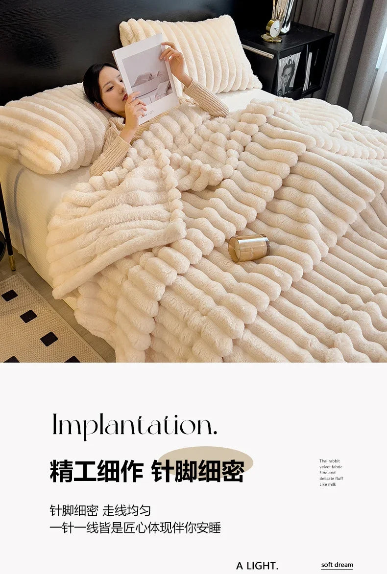 Plaid Rayé - Fibre de Bambou