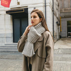 Hand Knitted Chunky Yarn Plain Scarf for Women Winter Thick Warm Soft Wool Like Scarf Fashion Long Scarves Casual Outdoor Travel