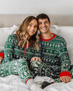 Christmas 2025 Family Matching Outfits Allover Print Mom Dad Kids 2 Pieces Pajamas Set Sleepwear Baby Romper Xmas Look Pyjamas
