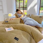 Winter Warm Velvet Duvet Cover Couple 2 People Double Quilt Cover 150/180/200/220 Bedding Twin Queen King Comforter Duvet Covers