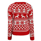 2025 Winter Women Christmas Sweater Snowflak Print Knitted Jumpers Full Sleeve Knitwear Casual Soft Jacquard Pullover Xmas Look