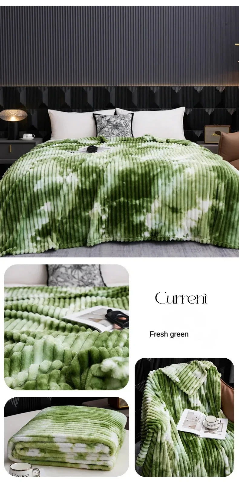 High Quality Blanket for Beds Tie Dyeing Warm Manta Single/Queen/King Flannel Fleece Thow Blanket Thick Warm Plaids Sofa Blanket