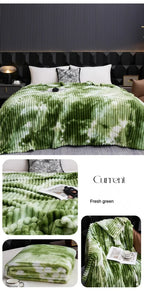 High Quality Blanket for Beds Tie Dyeing Warm Manta Single/Queen/King Flannel Fleece Thow Blanket Thick Warm Plaids Sofa Blanket