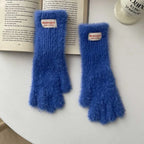 Winter Women's Gloves Thick Plush Knit Gloves Warm Velvet Mittens Solid Outdoor Ski Drive Touch Screen Gloves Christmas Gift