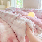 2025 New Class A Bubble Rabbit Fleece Quilt Cover  Thicken The Warm Duvet Cover in Autumn and Winter Skin-friendly Bedding