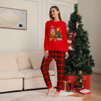 2025 Christmas Family Matching Pajamas Adult Kid Baby Outfits Deer Stars Tree Tops+Pants 2PCS Xmas Sleepwear Pyjamas Dog Clothes