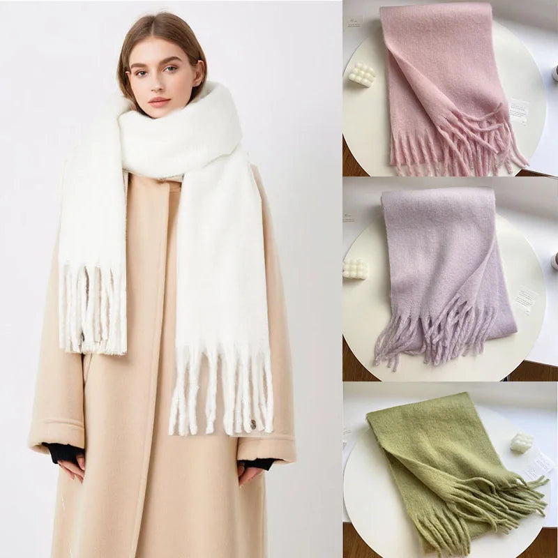 New Cashmere Scarf Woman Black Red Scarf Winter Scarves Ladies Scarf Warm XWJ12