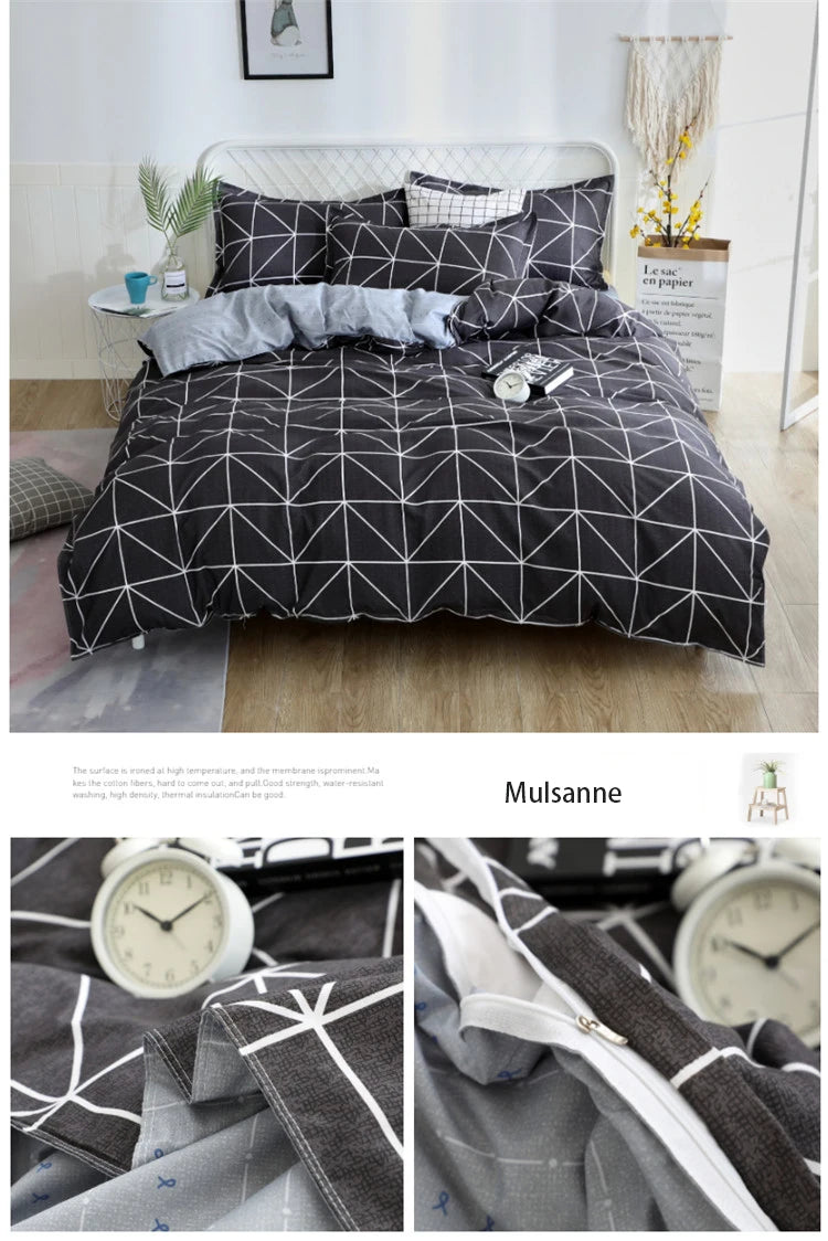 Fall Simple plaid Style Duvet Cover 220x240 Quilt Cover 1PCS Comforter Covers for double twin queen king bed size Plaid bedding
