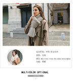 Hand Knitted Chunky Yarn Plain Scarf for Women Winter Thick Warm Soft Wool Like Scarf Fashion Long Scarves Casual Outdoor Travel