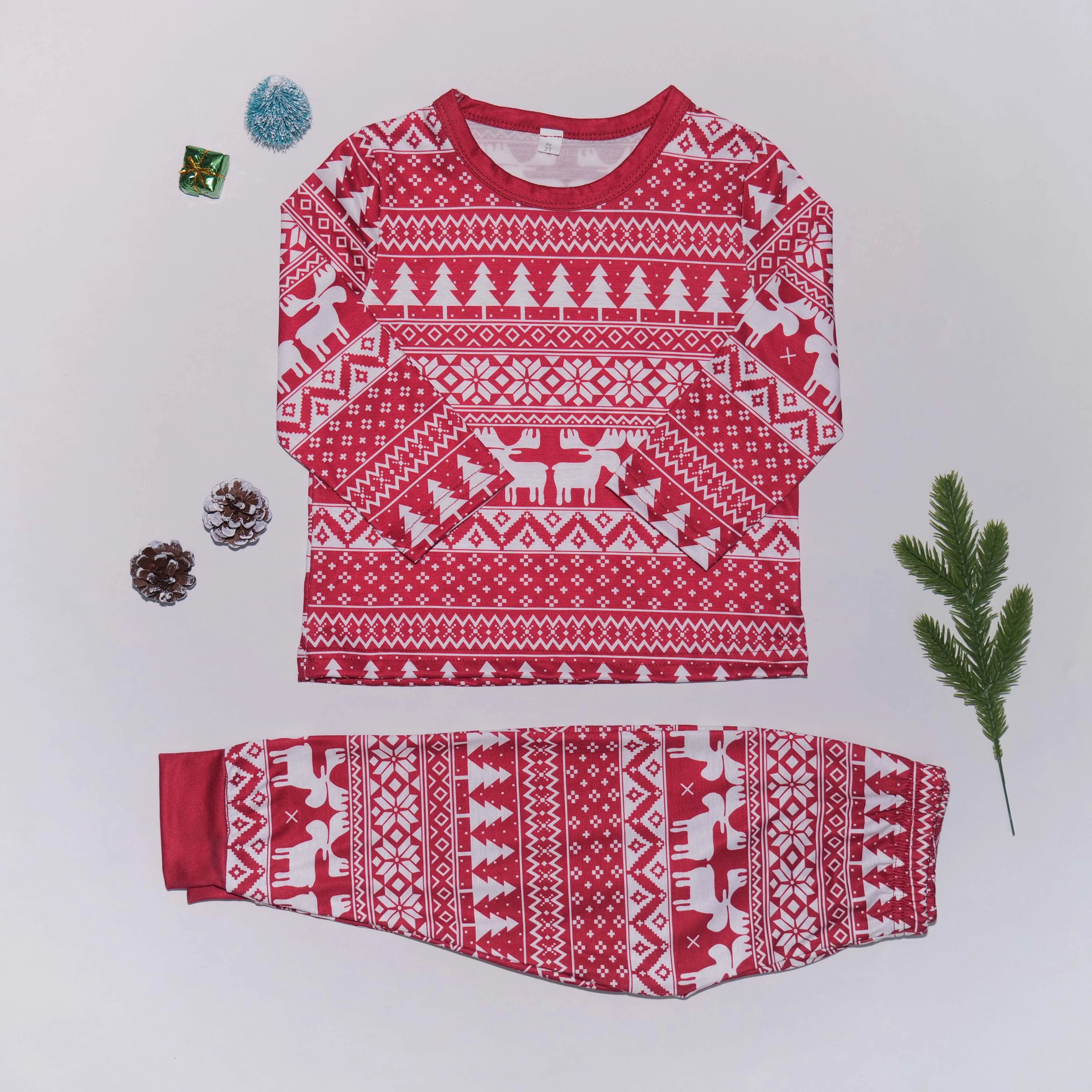 Winter 2025 Allover Print Christmas Pajamas Set Adult Kids Matching Clothes Soft Sleepwear Baby Dog Pjs Xmas Pyjamas Family Look