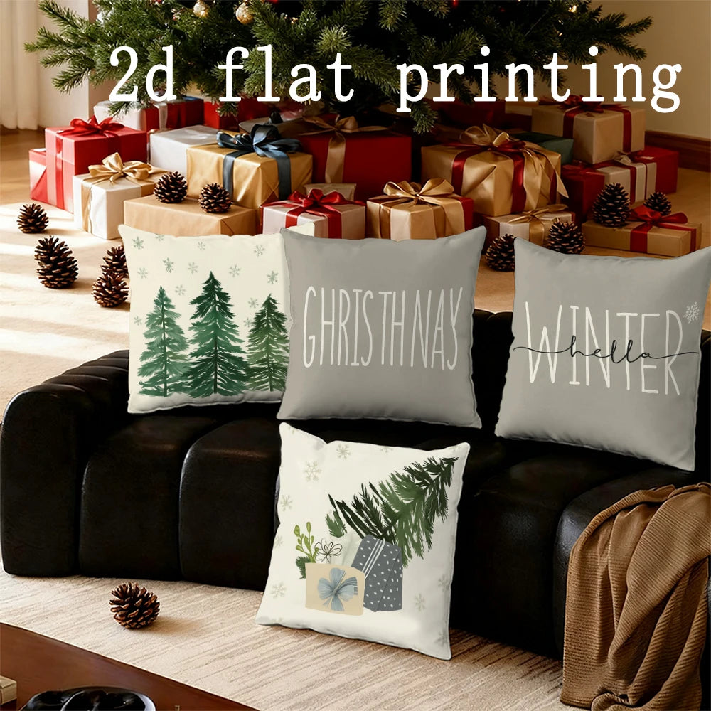 Housse de Coussin - Sapin de Noël