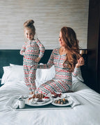 Christmas Family Pajamas Set Mom Daughter Dad Son Matching Outfits Cute All Over Print Homewear Boys Girls Pjs Xmas Look Pyjamas