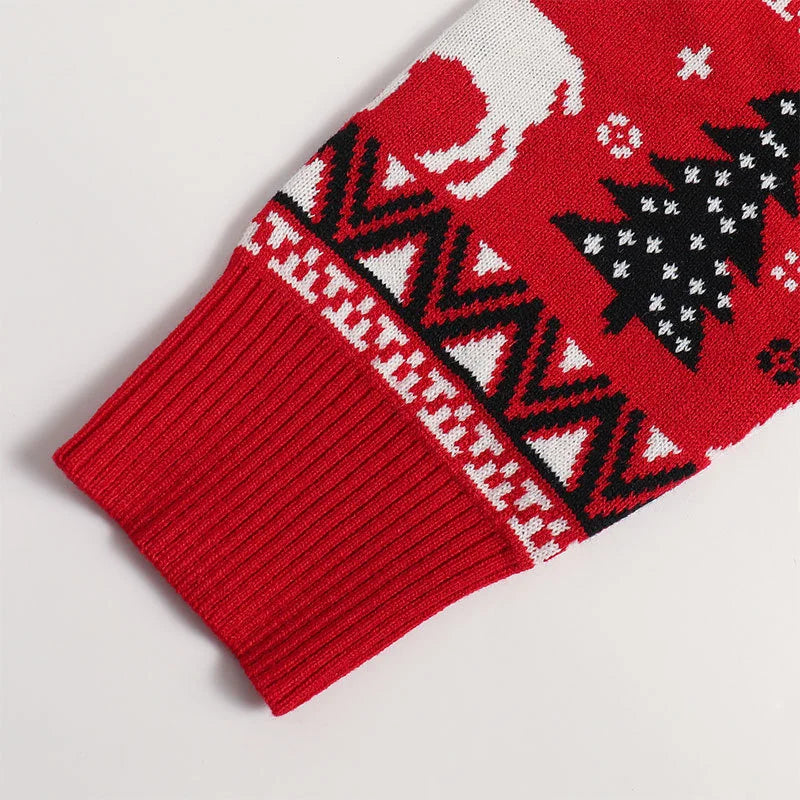 Pull Famille Rouge - Noël