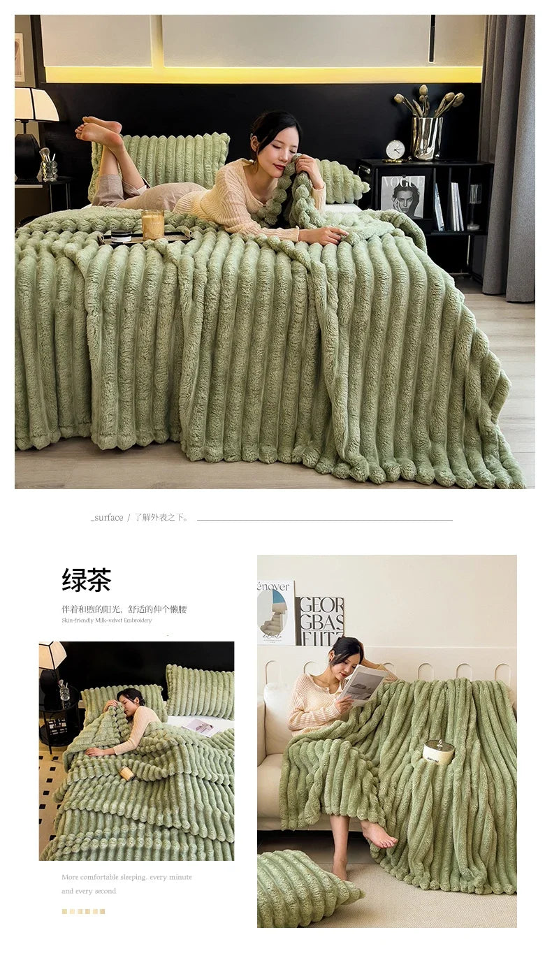 Plaid Rayé - Fibre de Bambou