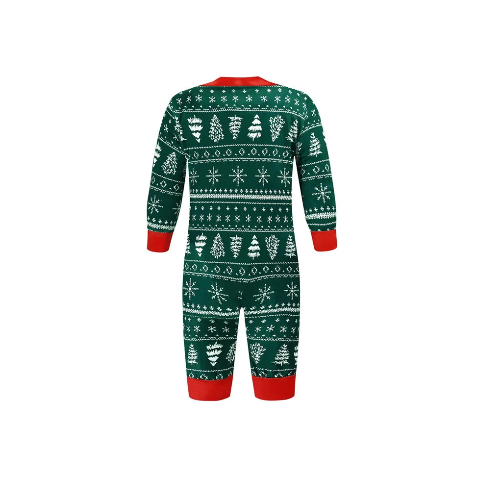 Christmas 2025 Family Matching Outfits Allover Print Mom Dad Kids 2 Pieces Pajamas Set Sleepwear Baby Romper Xmas Look Pyjamas