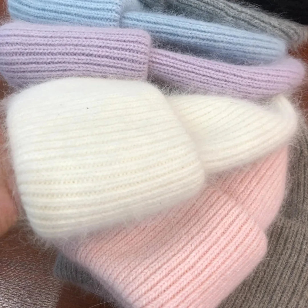 Knitted Winter Hats for Women Men Lover Couple Chirstmas Snow Beanie Retro  Baggy Pompom Thick Warm Cap