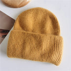 Knitted Winter Hats for Women Men Lover Couple Chirstmas Snow Beanie Retro  Baggy Pompom Thick Warm Cap