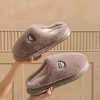 Winter Plush Couple Slippers for Men & Women Ultra Soft Memory Foam Cloud Comfort Non-Slip Thick Sole Indoor/Outdoor House Shoes