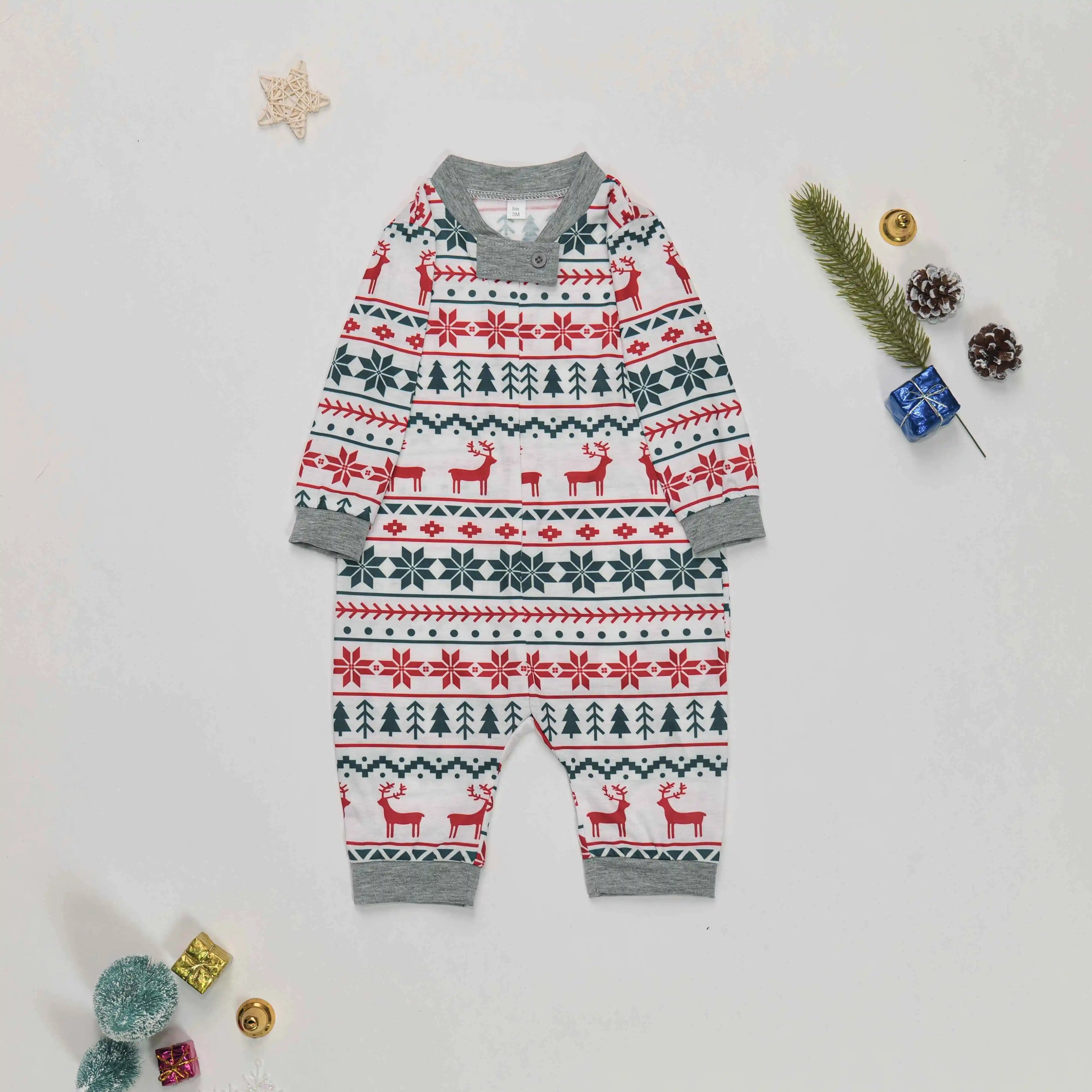 Christmas Family Pajamas Set Mom Daughter Dad Son Matching Outfits Cute All Over Print Homewear Boys Girls Pjs Xmas Look Pyjamas