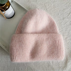 Knitted Winter Hats for Women Men Lover Couple Chirstmas Snow Beanie Retro  Baggy Pompom Thick Warm Cap