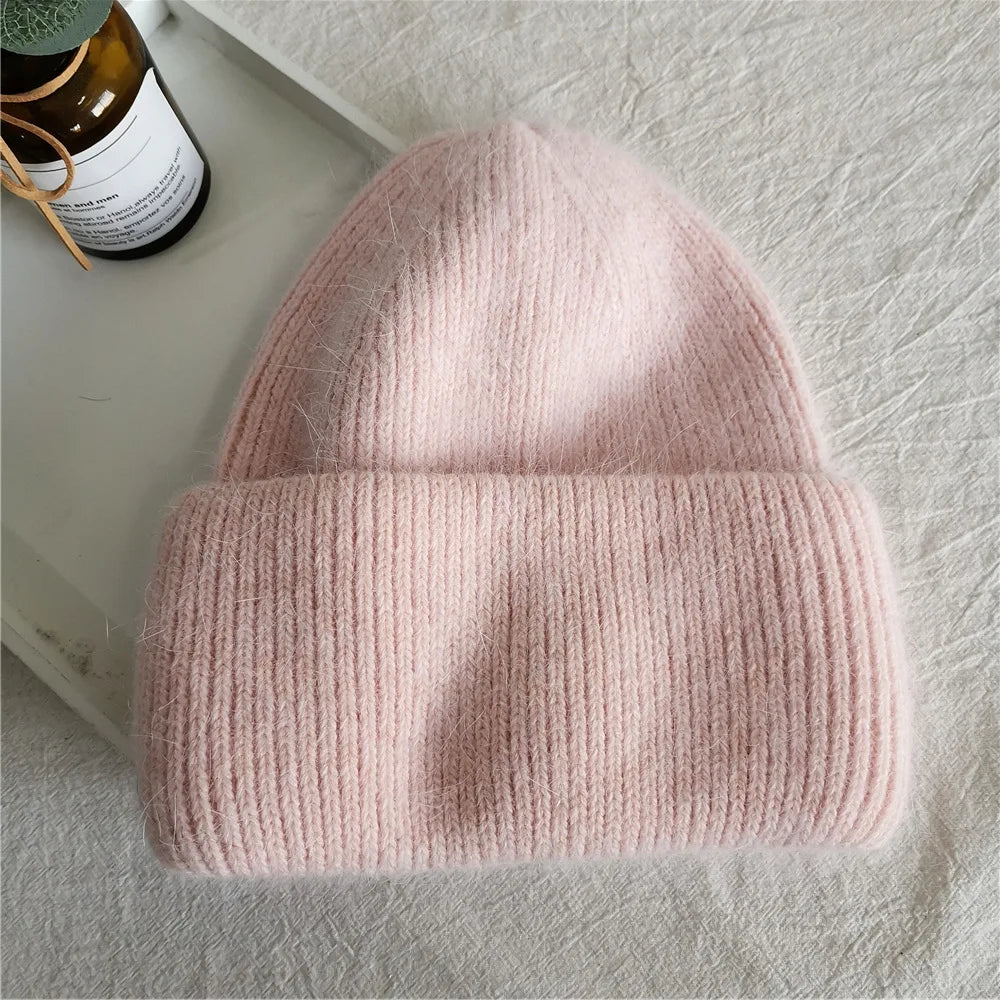 Knitted Winter Hats for Women Men Lover Couple Chirstmas Snow Beanie Retro  Baggy Pompom Thick Warm Cap